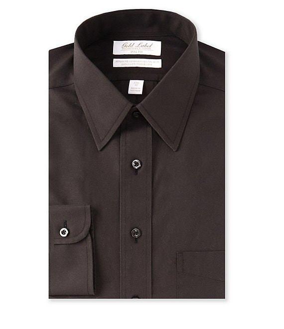 Gold Label Roundtree & Yorke Full-Fit Non-Iron Point-Collar Solid Dress Shirt Product Image