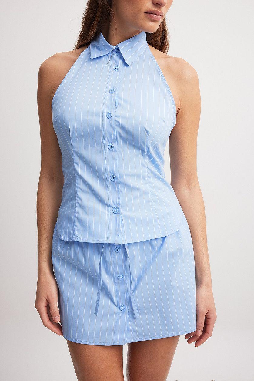 Drawstring Waist Mini Skirt Product Image