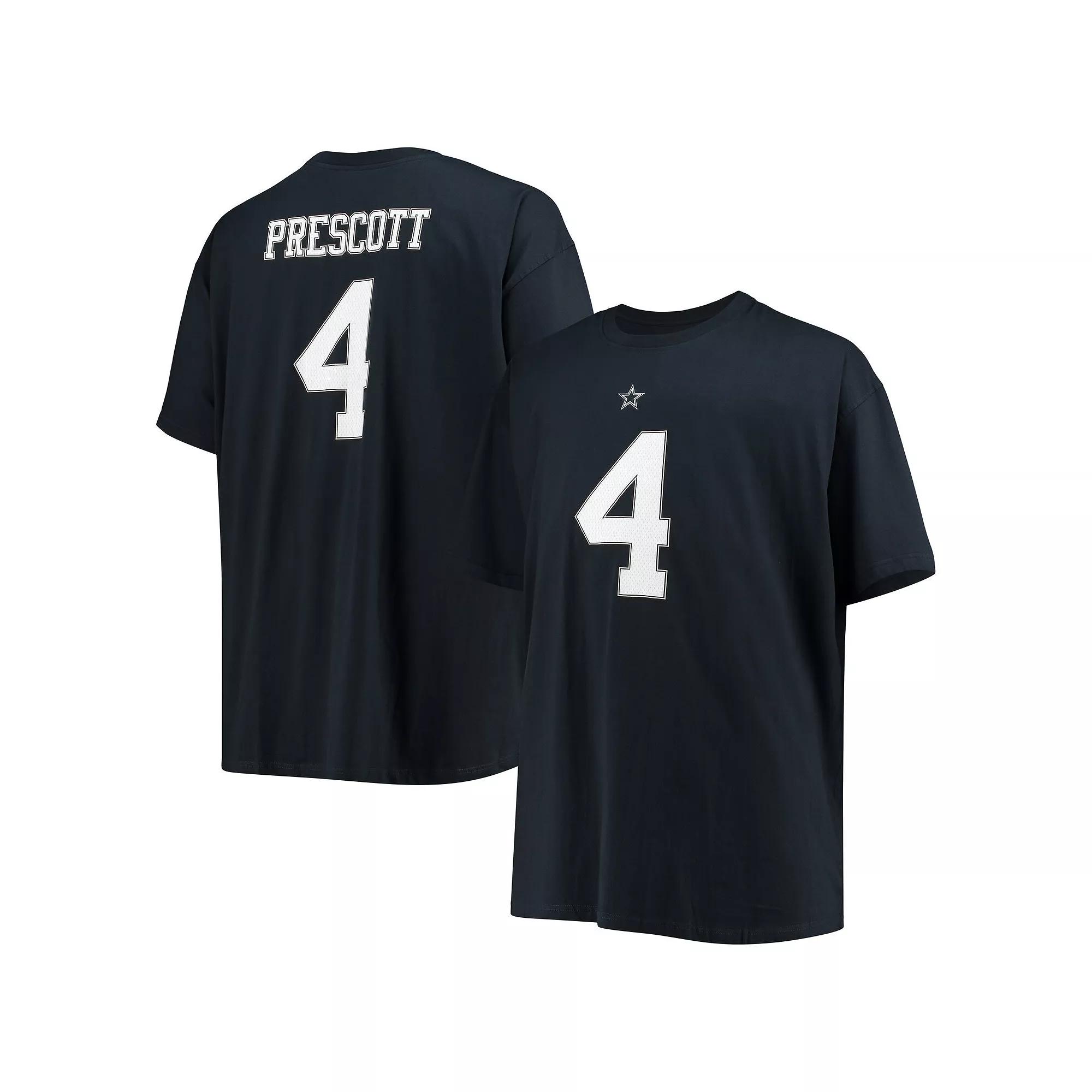 Men's Dak Prescott Navy Dallas Cowboys Big & Tall Player Name & Number T-Shirt,  Product Image