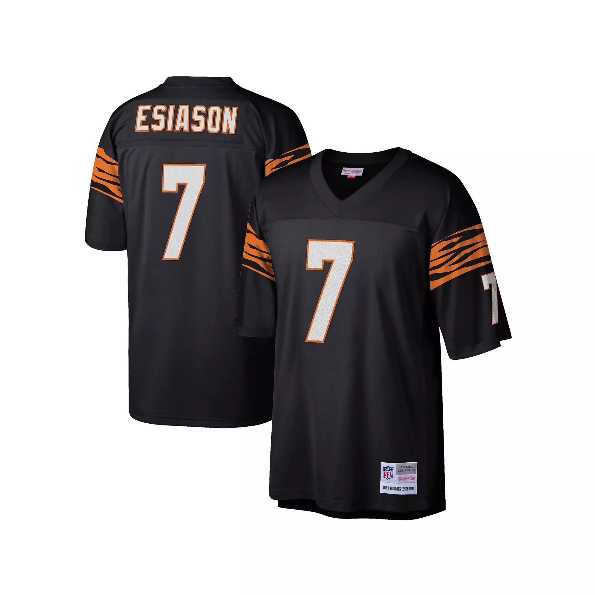 Men's Mitchell & Ness Boomer Esiason Black Cincinnati Bengals Legacy Replica Jersey,  Product Image