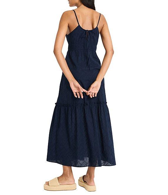 The Good Journey Sweetheart Neck Tiered Eyelet Maxi Dress Product Image