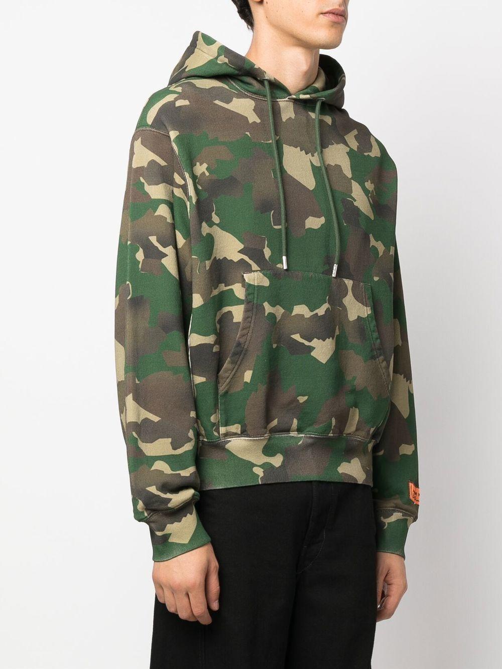 camouflage-pattern cotton hoodie Product Image