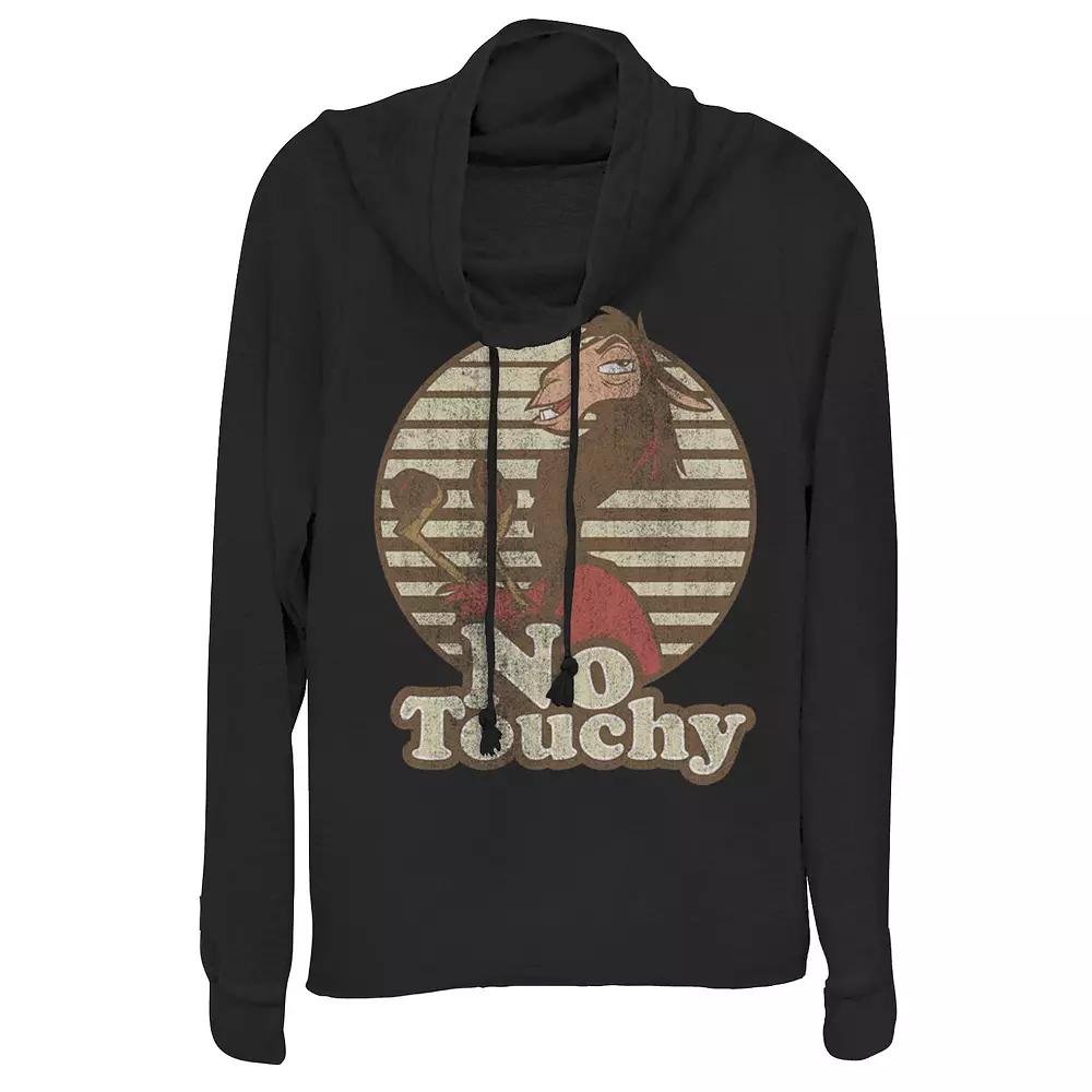 Disney's Emperor's New Groove Kuzco Llama No Touchy Juniors' Cowlneck Graphic Lightweight Long Sleeve, Girl's,  Product Image