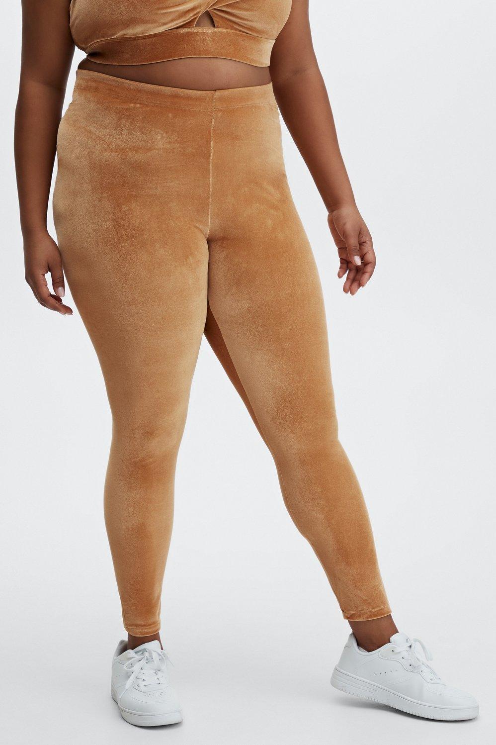 Fabletics Emma Velour Legging Womens orange plus Size 2X Product Image