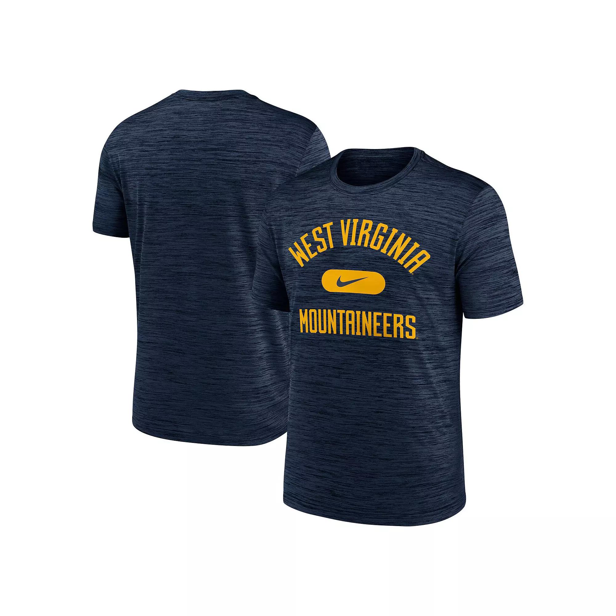 Men's Nike Navy West Virginia Mountaineers Velocity Mascot Performance T-Shirt,  Product Image