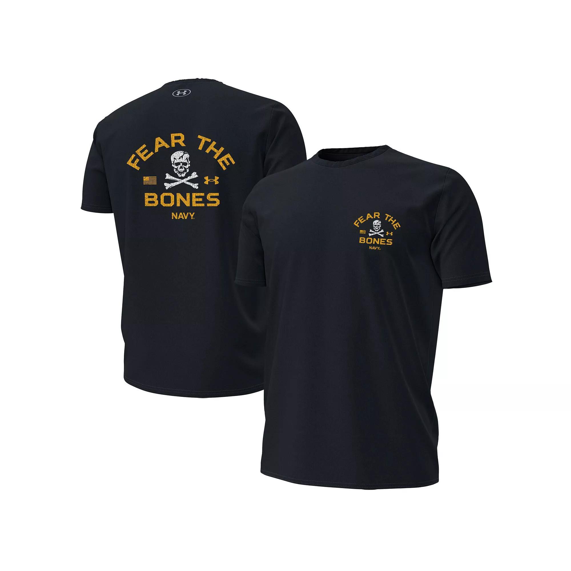Men's Under Armour Navy Navy Midshipmen 2024 Rivalry Fear The Bones Performance T-Shirt, Size: Small, Blue Product Image