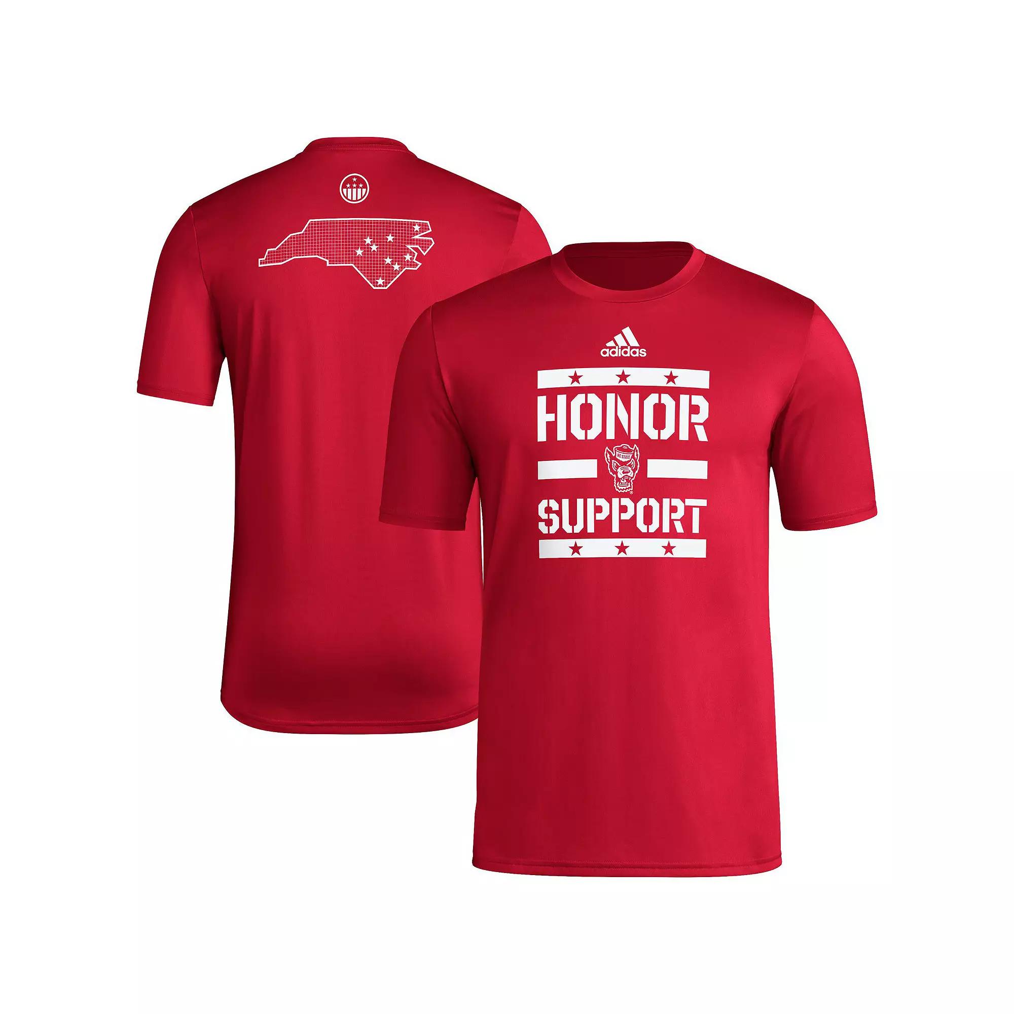 Men's adidas Red NC State Wolfpack Honor & Support Pre-Game T-Shirt, Size: Large, Nst Red Product Image