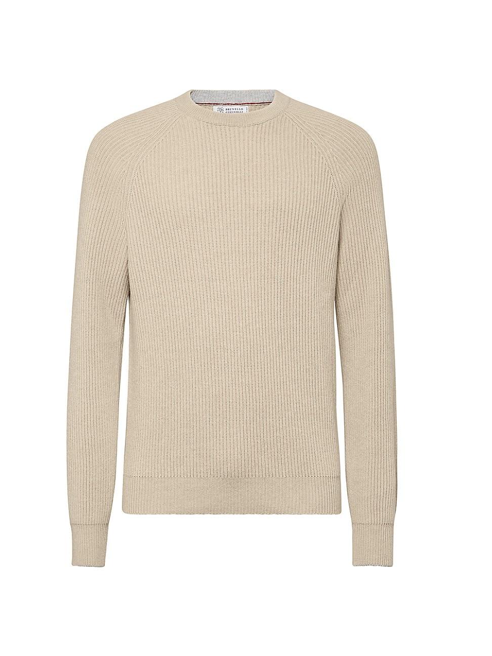 Mens Cashmere English Rib Sweater with Raglan Sleeves Product Image