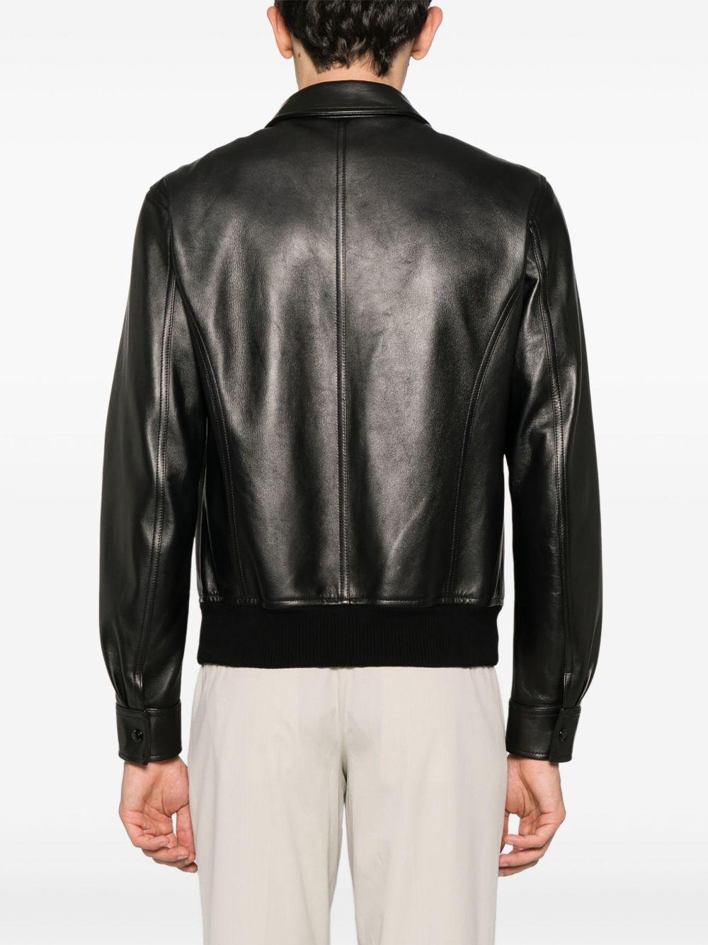 leather contrast jacket Product Image