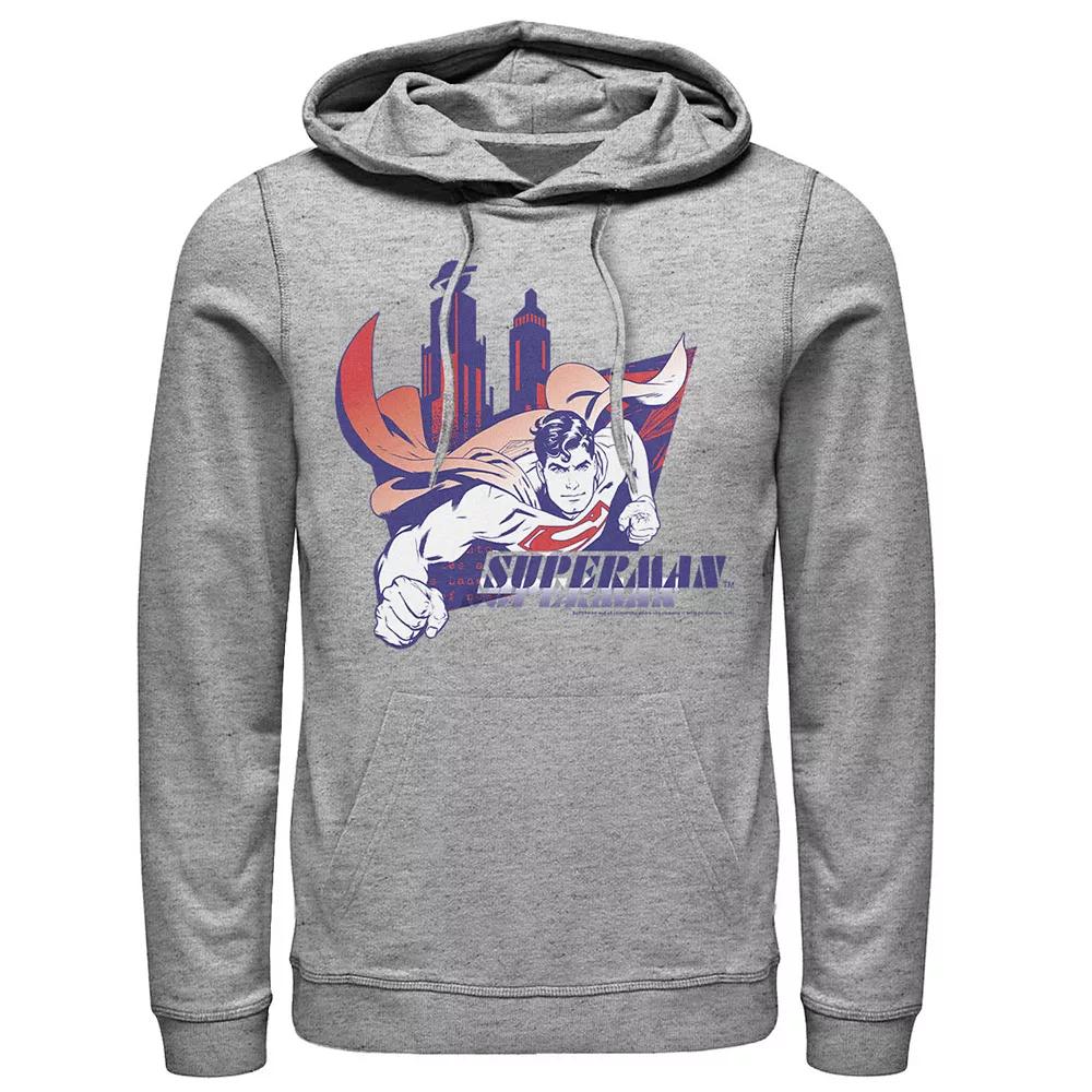 Men's DC Comics Superman Daily Planet Skyline Flying Poster Hoodie,  Product Image