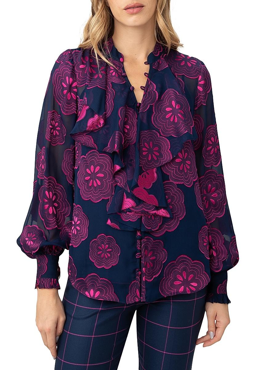 Womens St. Marks Ruffle Blouse Product Image