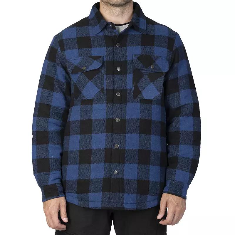 Men's Sonoma Goods For Life® Flannel Shirt Jacket, Size: XXL, Black Grey Red Product Image