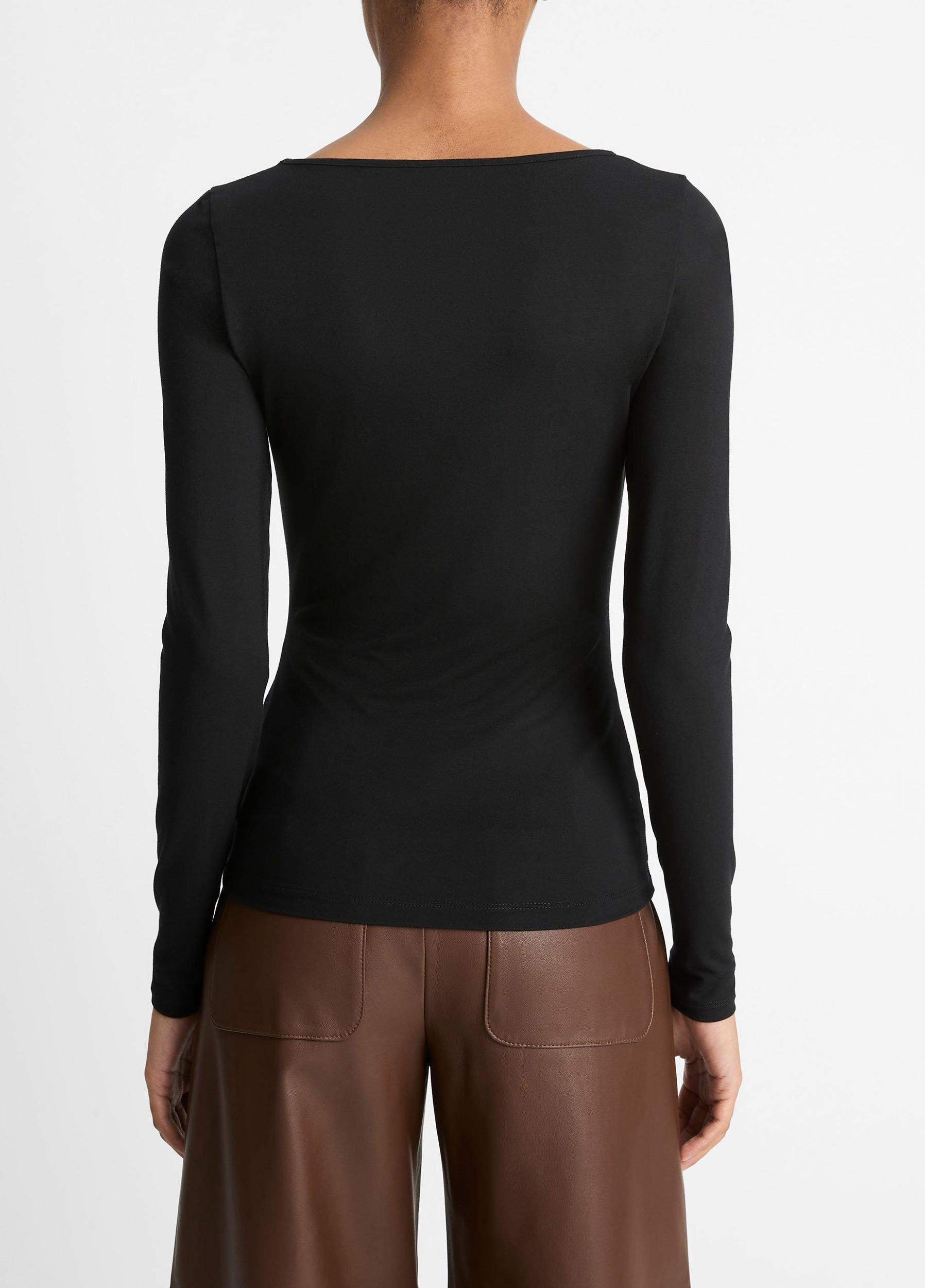 Long-Sleeve Scoop Neck T-Shirt Product Image