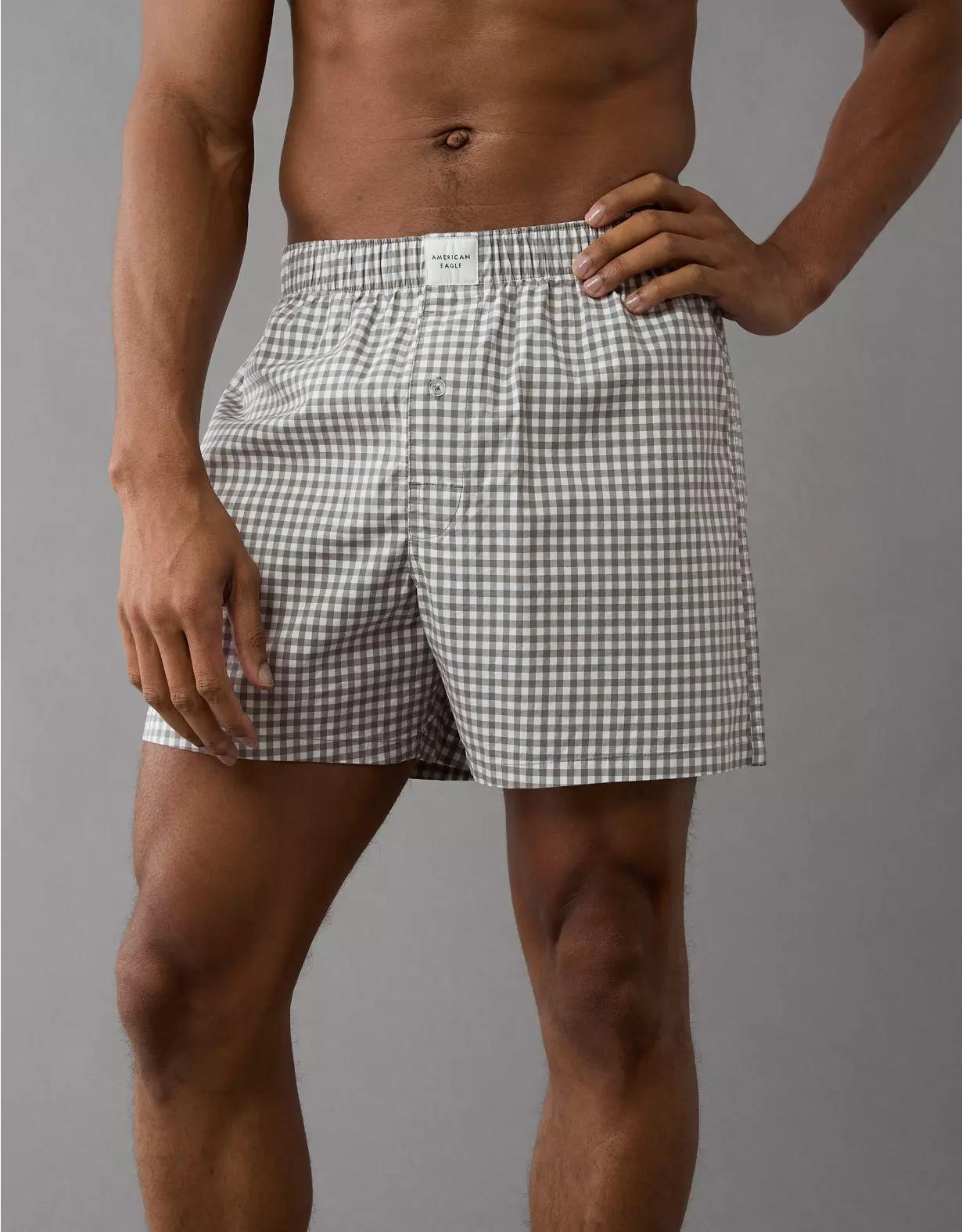 AEO Men's Plaid Stretch Boxer Short Product Image
