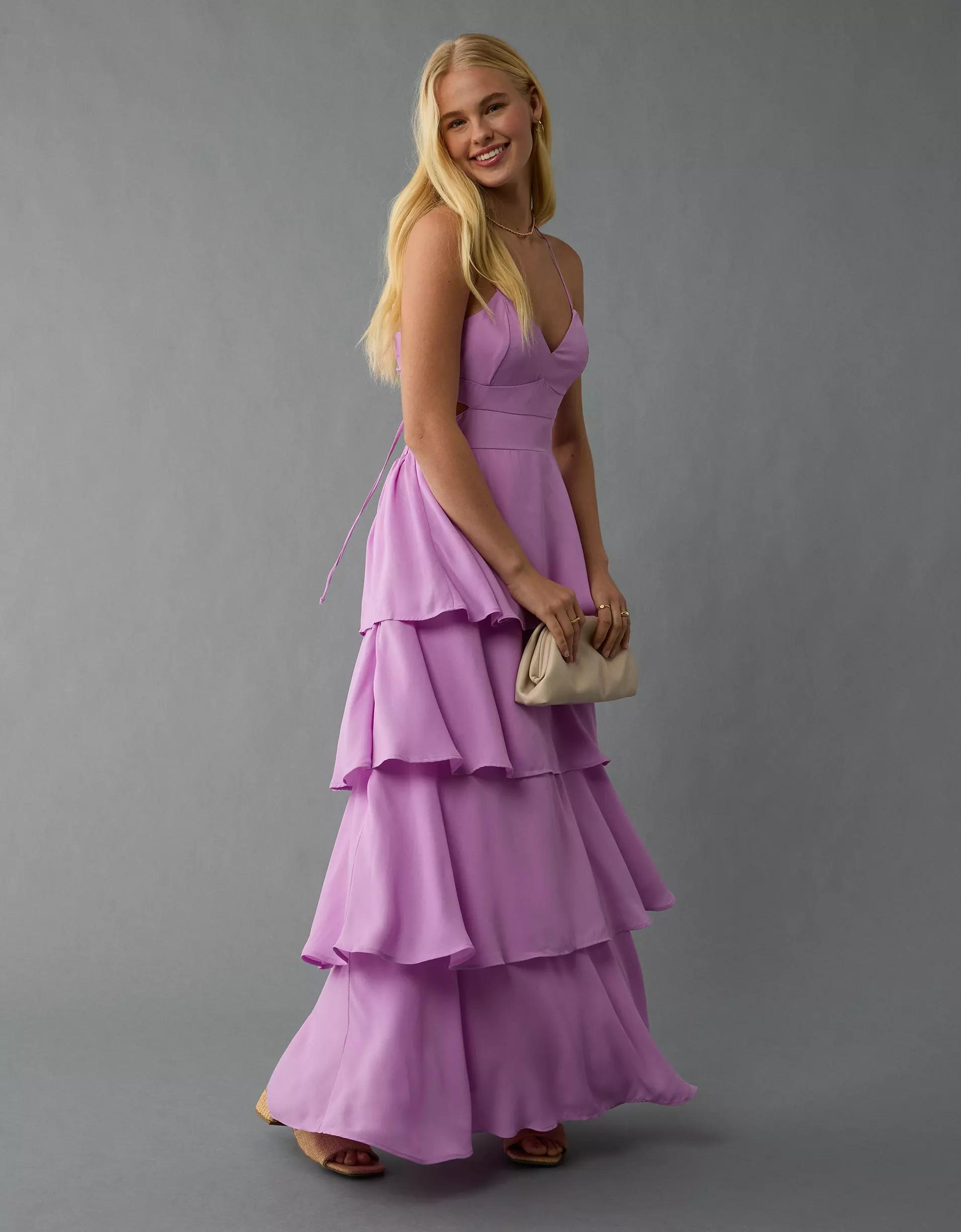 AE Cut-Out Tiered Maxi Dress Product Image