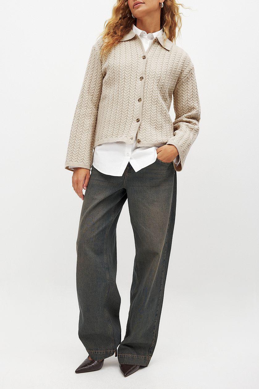 Cable Knitted Cardigan Product Image