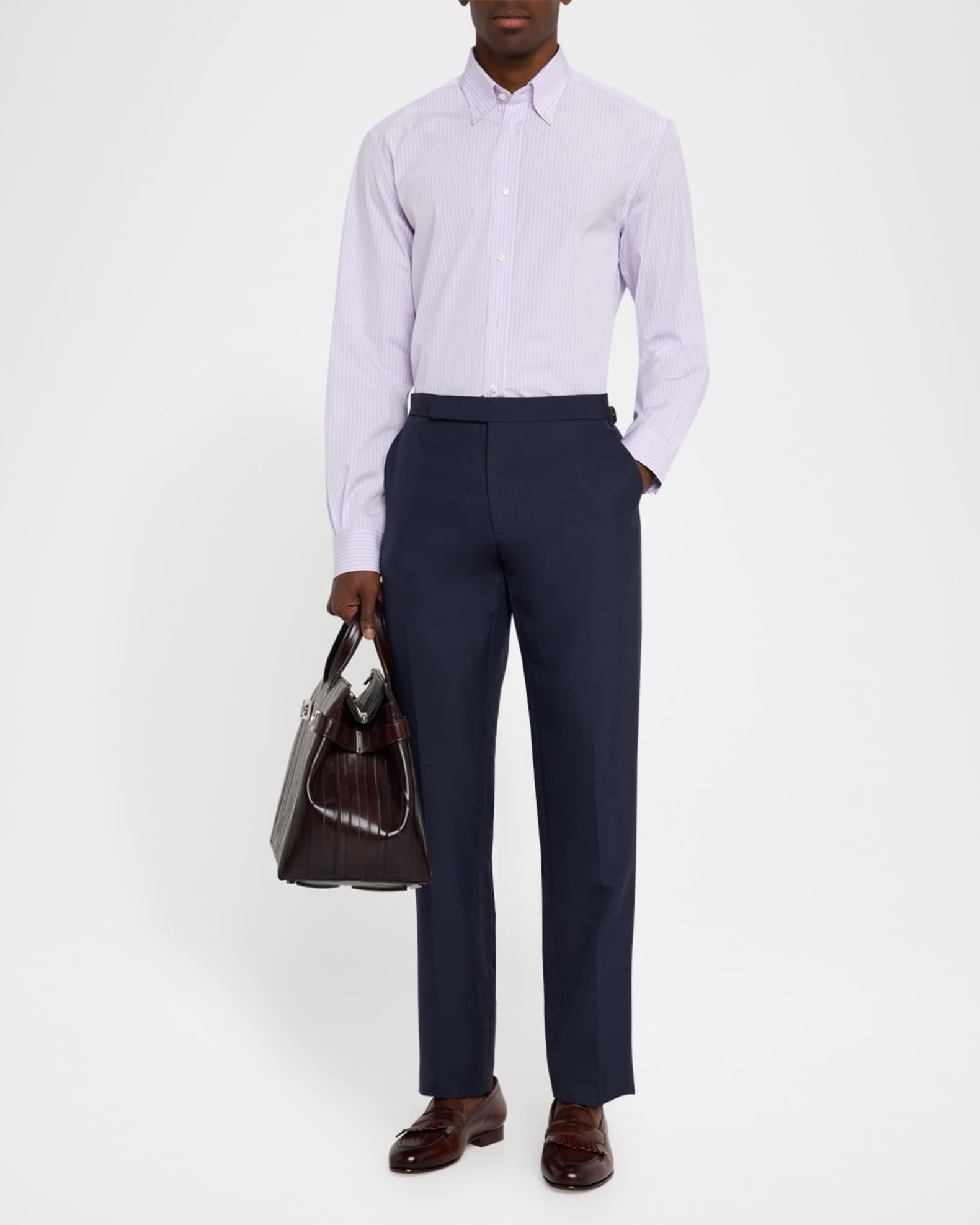 Men's Striped End-on-End Sport Shirt Product Image