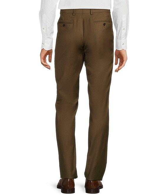 Hickey Freeman Modern Fit Flat-Front Solid Dress Pants Product Image