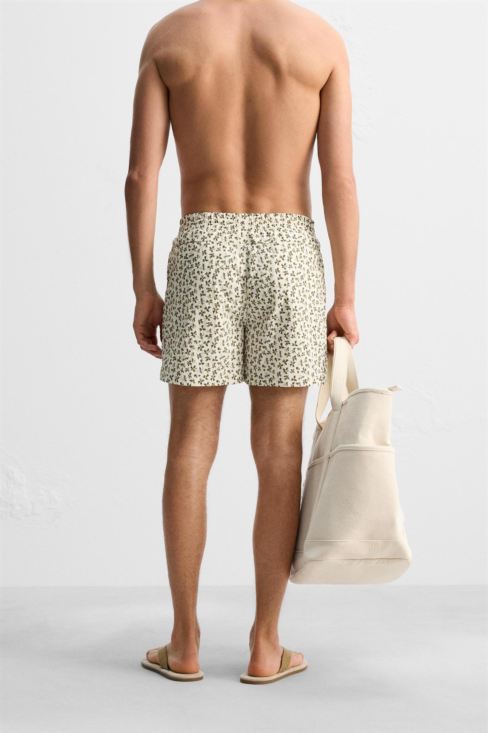 FLORAL PRINT MID-LENGTH SWIMSUIT Product Image