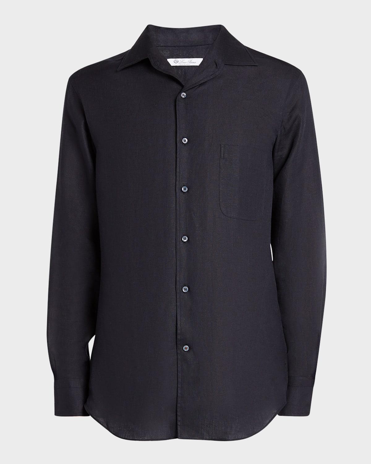 Mens Andre Long-Sleeve Linen Shirt Product Image