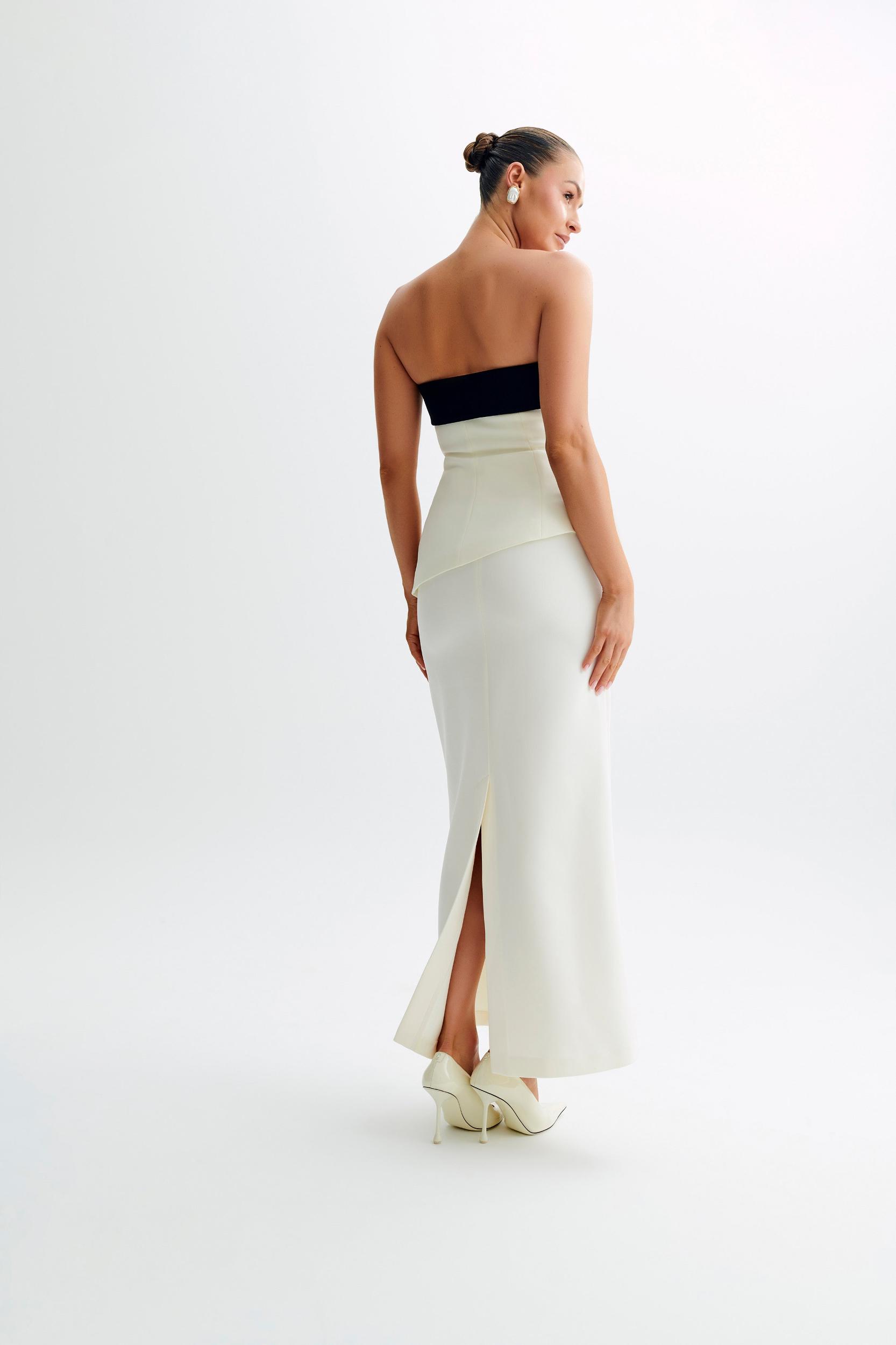 Micah Suiting Maxi Skirt - White Product Image
