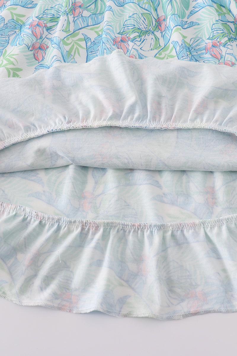 Tropical rainforest plant print dress Product Image