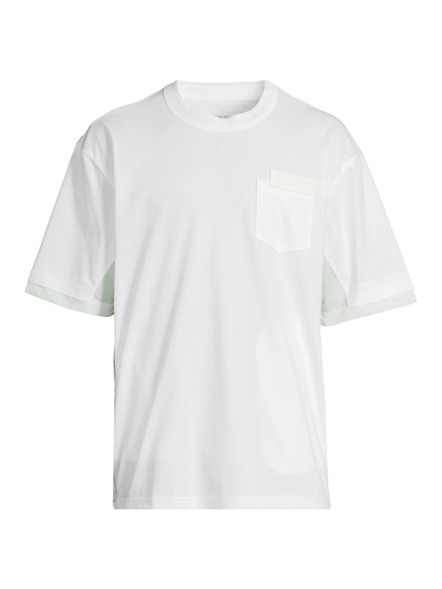 Mens Cotton Mixed-Media T-Shirt Product Image