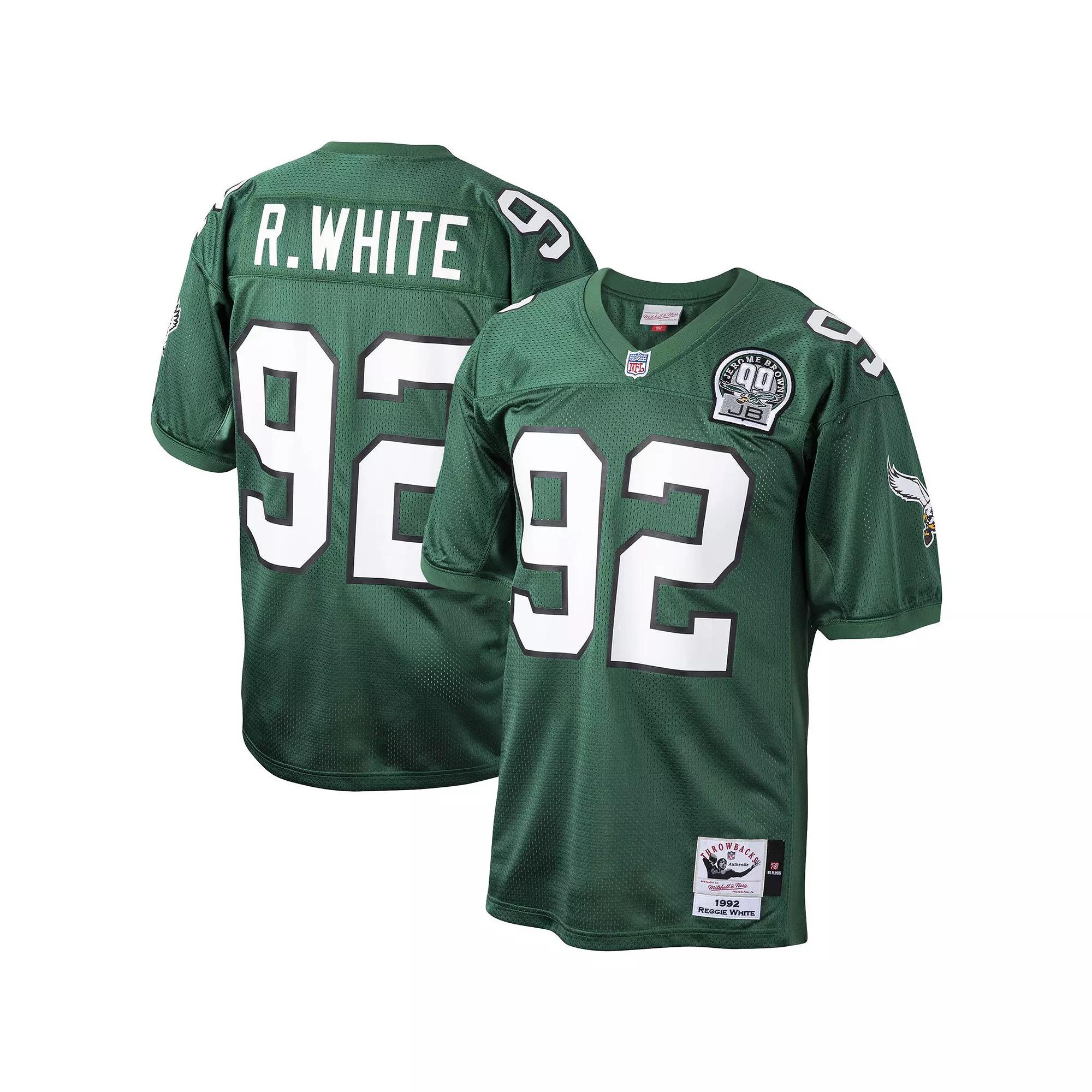 Men's Mitchell & Ness Reggie White Green Philadelphia Eagles Authentic Throwback Retired Player Jersey,  Product Image