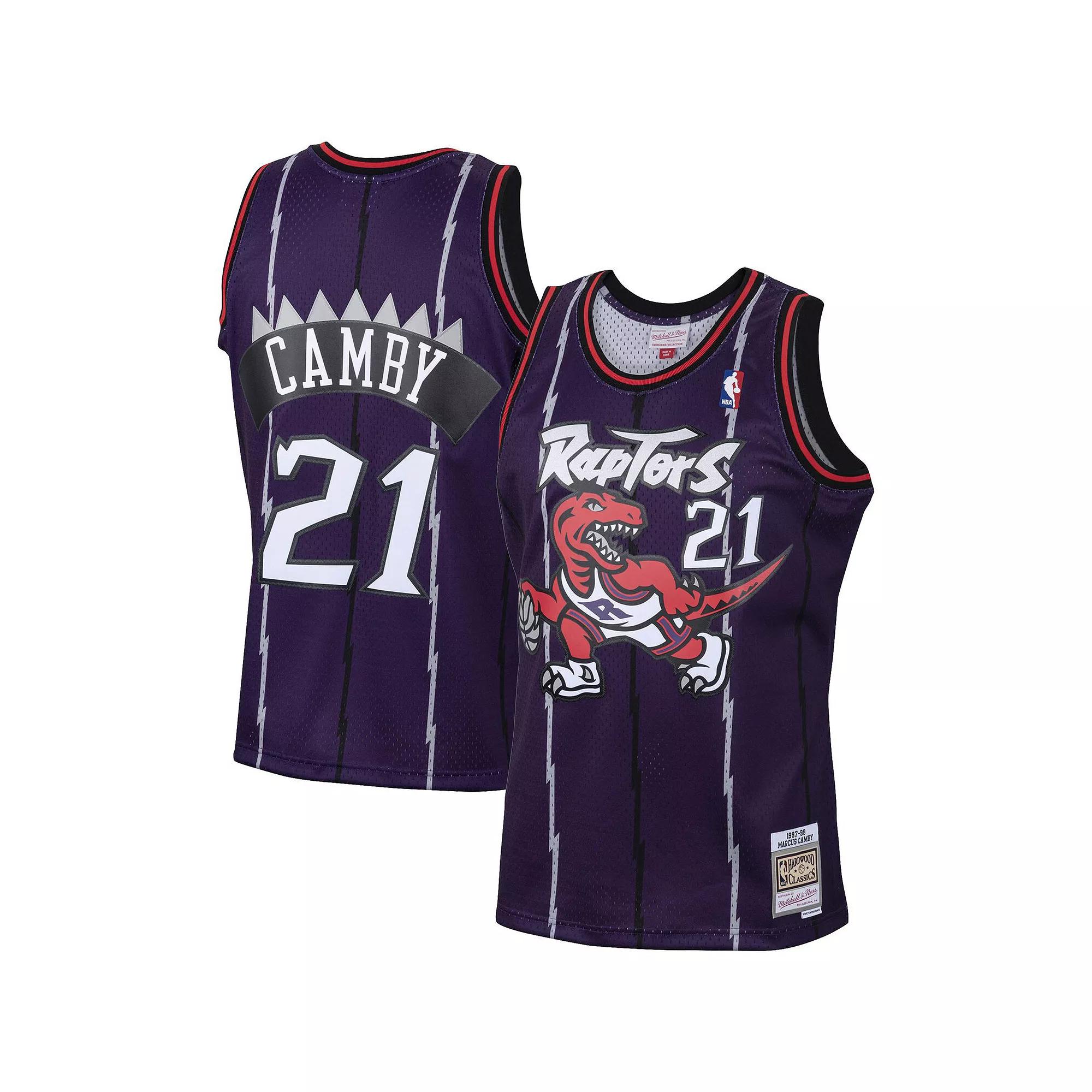 Men's Mitchell & Ness Marcus Camby Purple Toronto Raptors 2001/02 Hardwood Classics Swingman Jersey, Size: Small, Rpt Purple Product Image