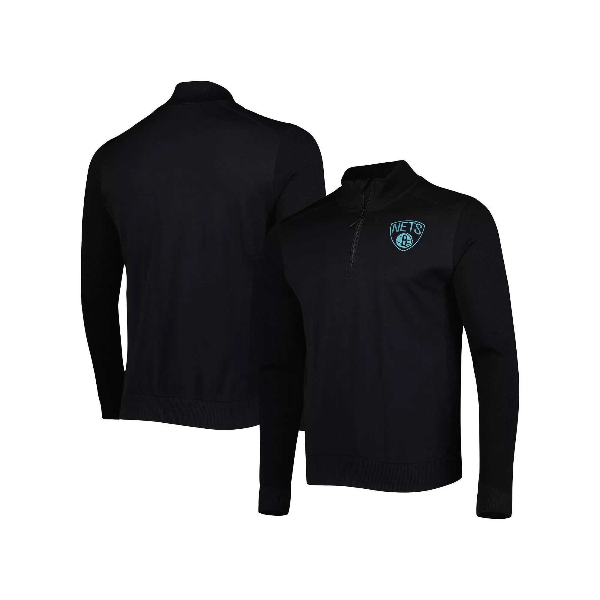 Men's Levelwear Black Chicago Bulls Nano Engineered Knit Fabric Quarter-Zip Jacket,  Product Image