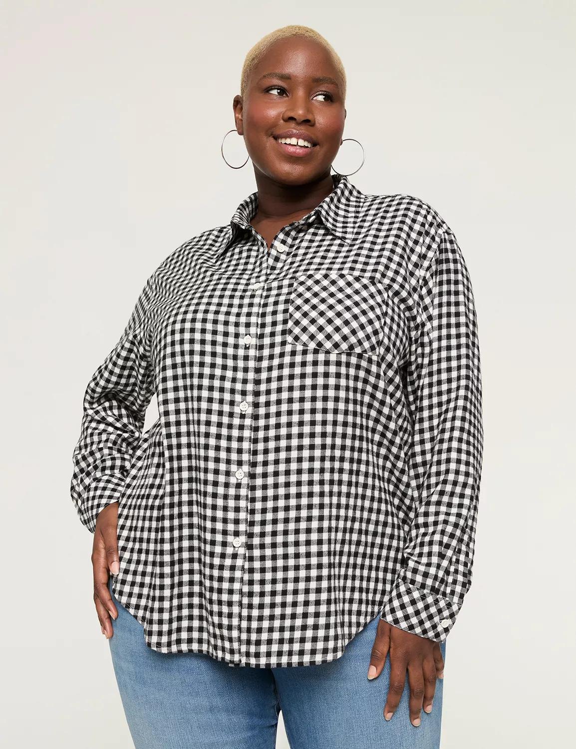 Button-Down Plaid Shirt Product Image
