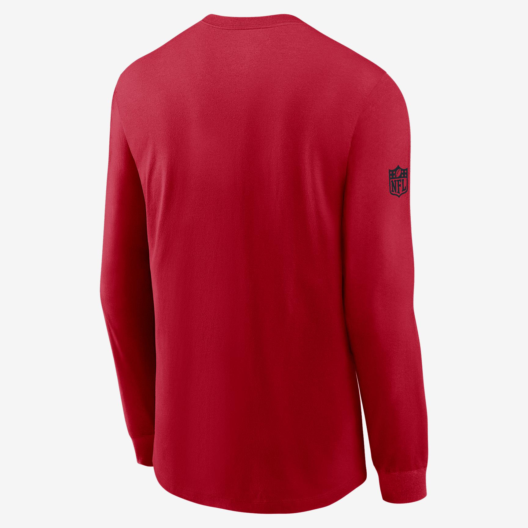 San Francisco 49ers Sideline Team Issue Nike Mens Dri-FIT NFL Long-Sleeve T-Shirt | 02EW6DL73-2ZH Product Image