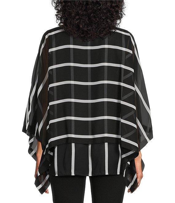 Slim Factor by Investments Elbow Sleeve Crew Neck Double Layer Top Product Image