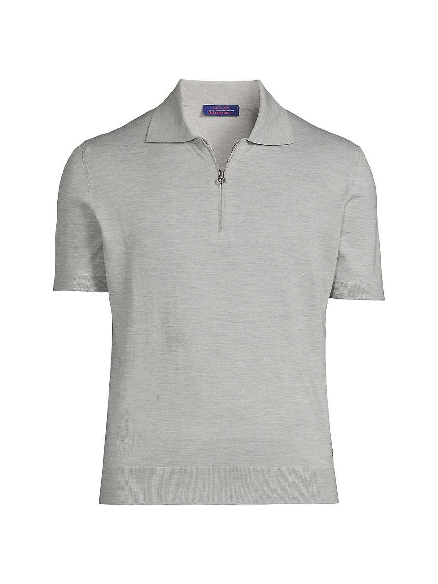Mens Cashmere & Silk-Blend Polo Shirt Product Image