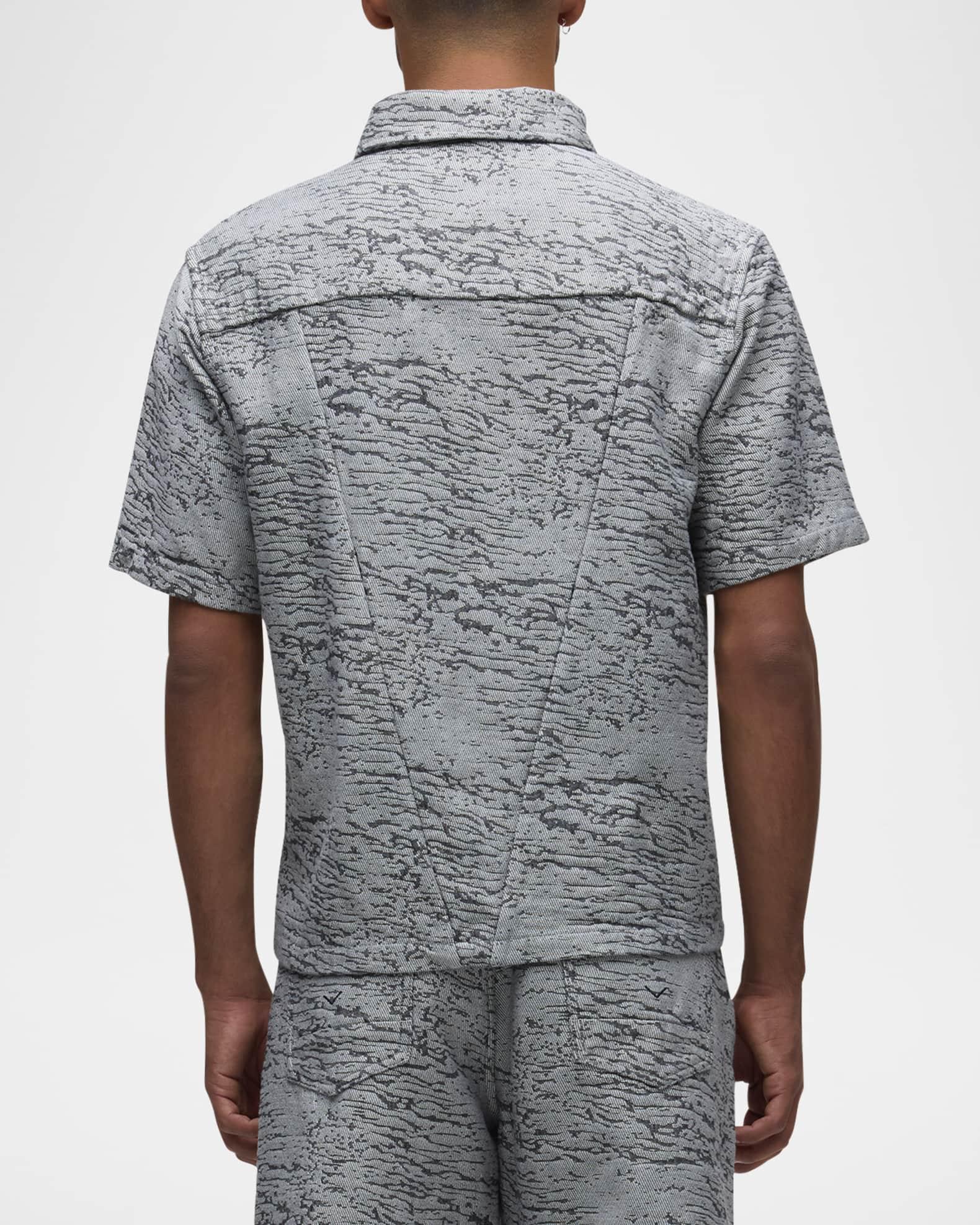 Men's Two-Tone Cropped Sport Shirt Product Image