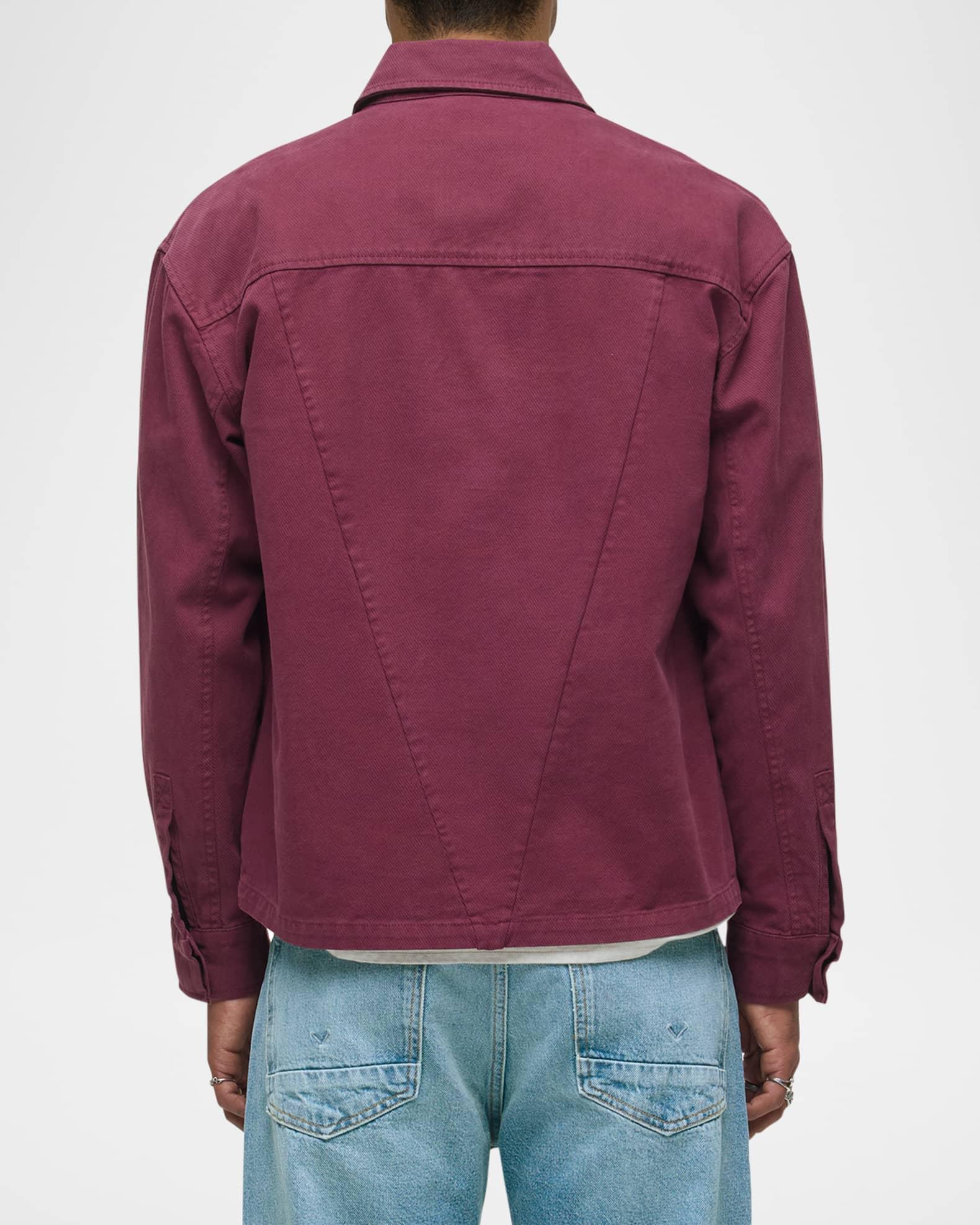 Men's Cotton Hidden-Placket Overshirt Product Image