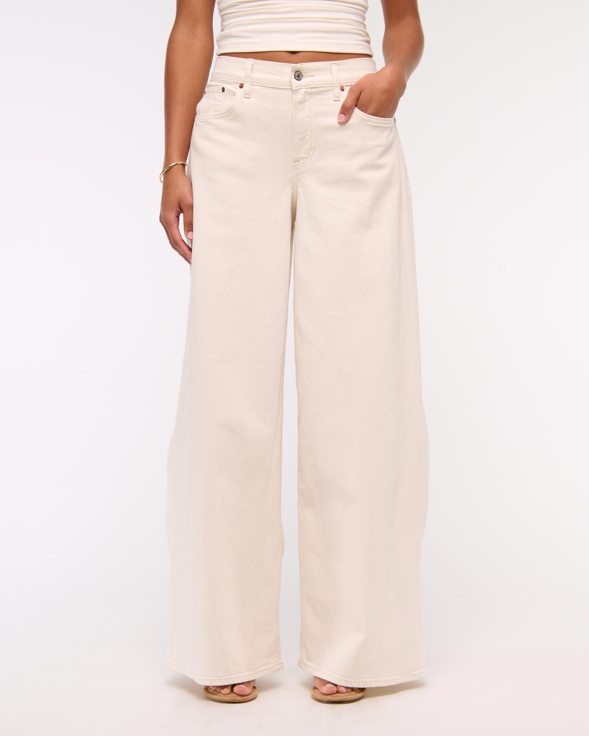 Curve Love Linen-Blend Ultra Wide Leg Jean Product Image