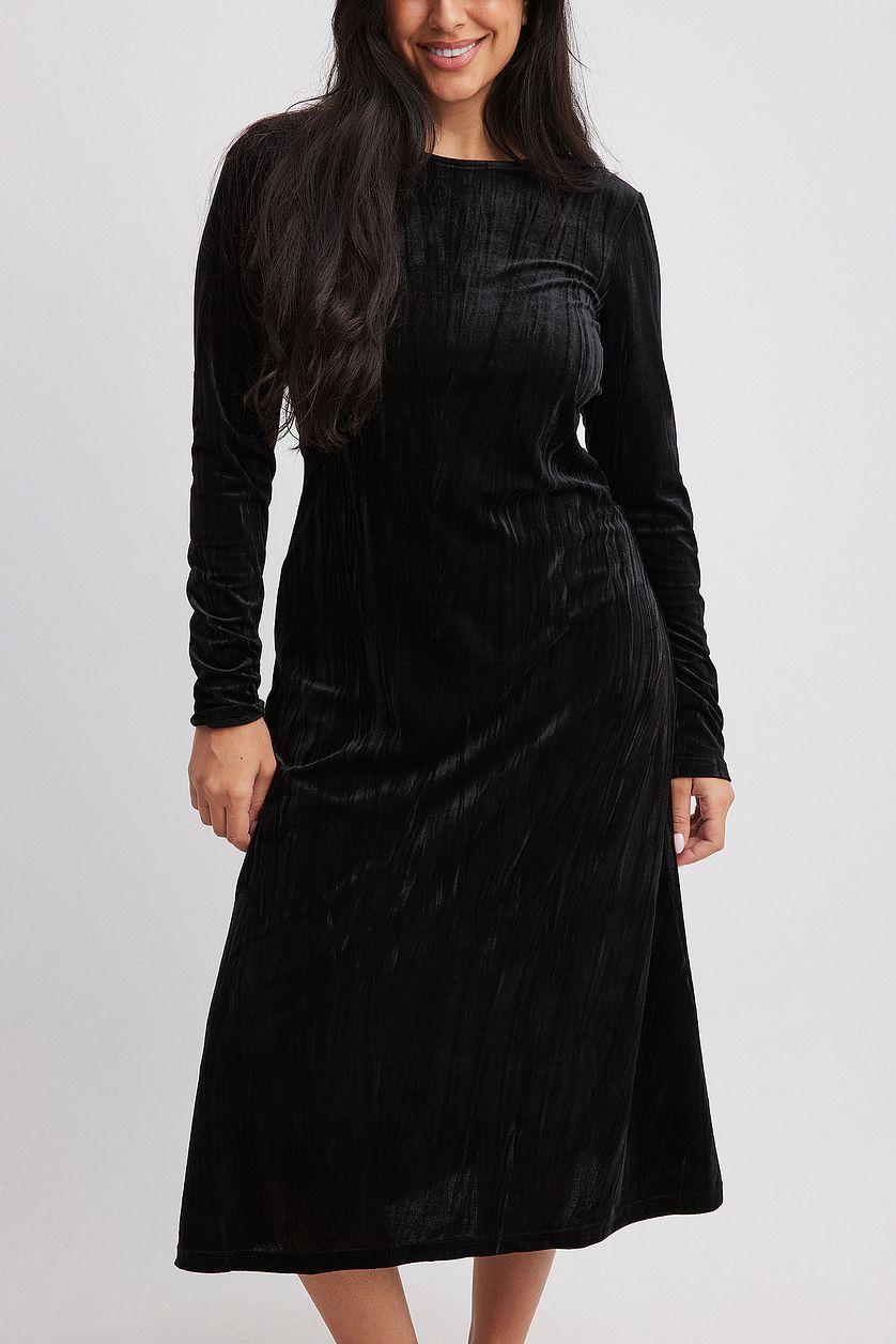 Open Back Velvet Midi Dress Product Image