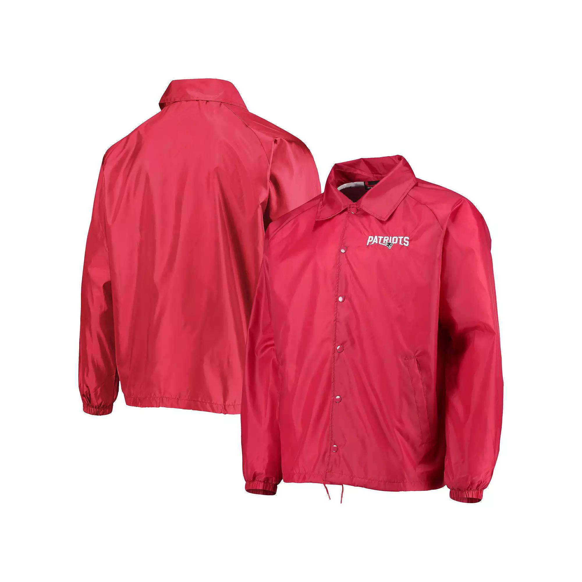 Men's Dunbrooke Red New England Patriots Coaches Classic Raglan Full-Snap Windbreaker Jacket, Size: XL Product Image