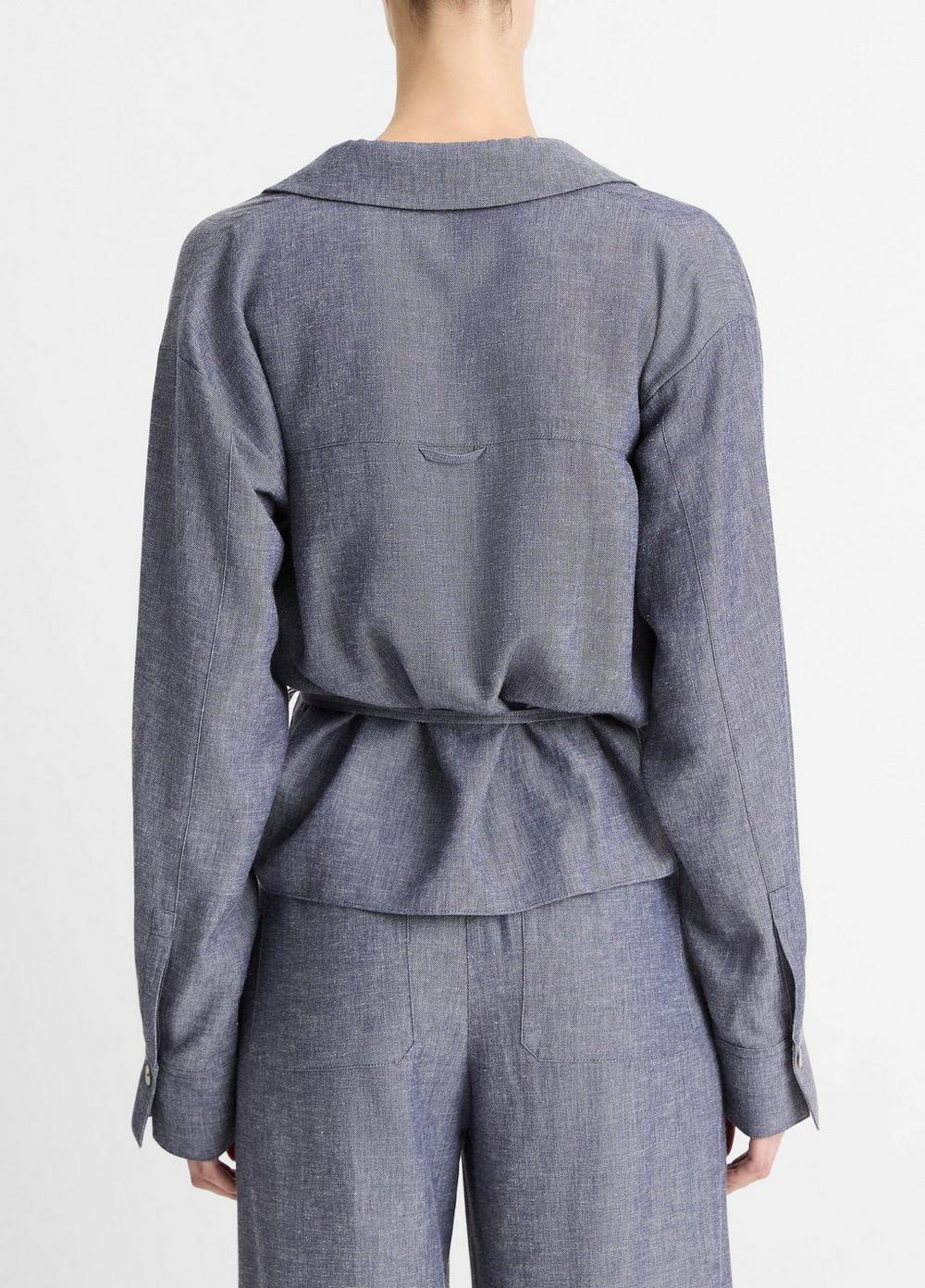 Collared Wrap Top Product Image