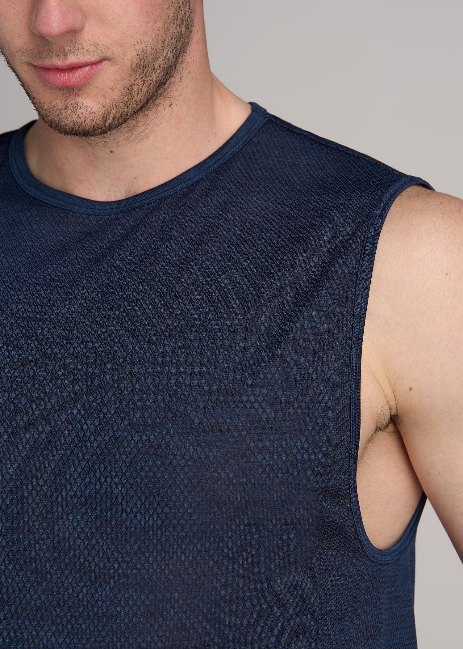 A.T. Performance MODERN-FIT Engineered Tall Tank Top in Navy Mix Product Image