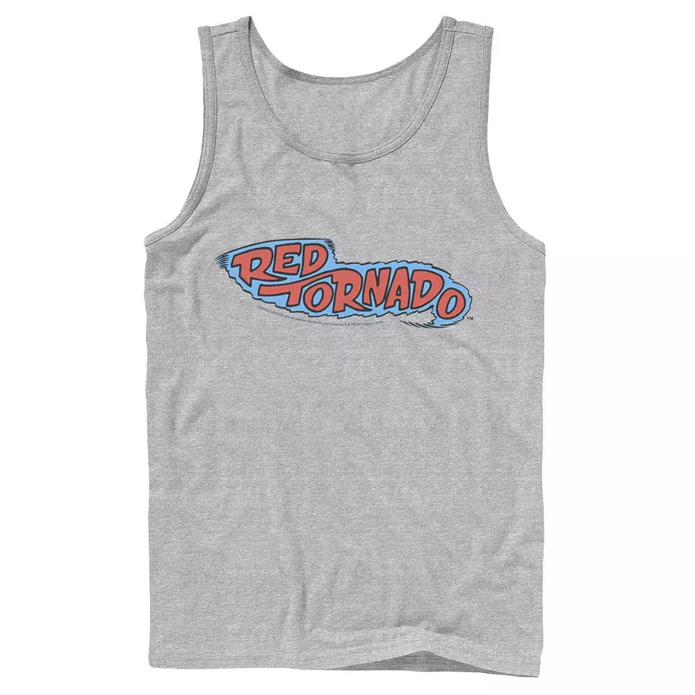 Men's DC Comics Red Tornado Text Logo Poster Tank Top,  Product Image