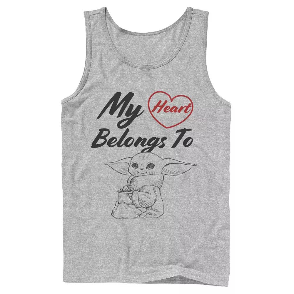 Men's Star Wars The Mandalorian The Child My Heart Belongs To Tank Top,  Product Image