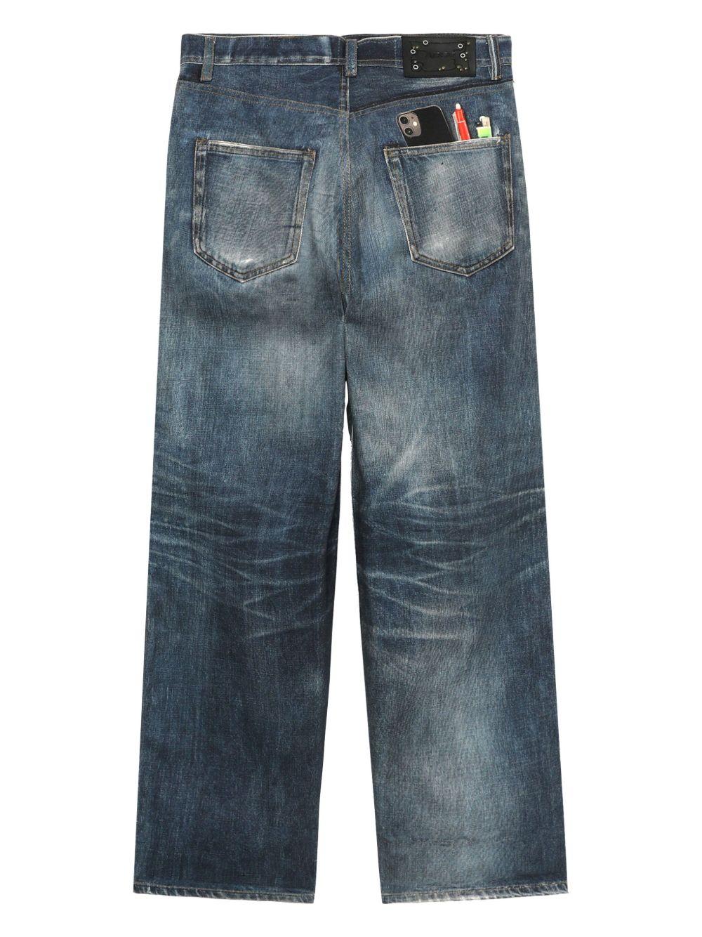 logo-patch wide-leg jeans  Product Image