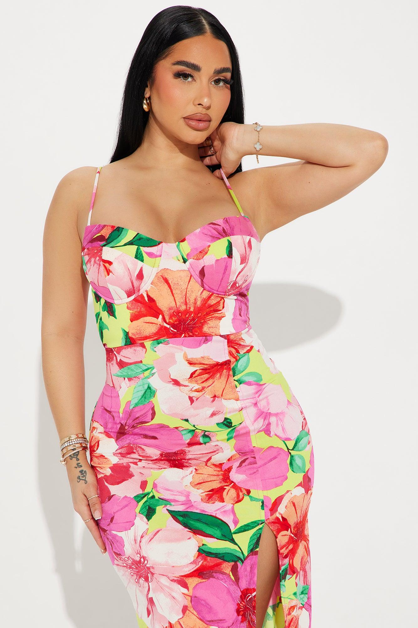 Soleil Floral Maxi Dress - Pink/combo Product Image