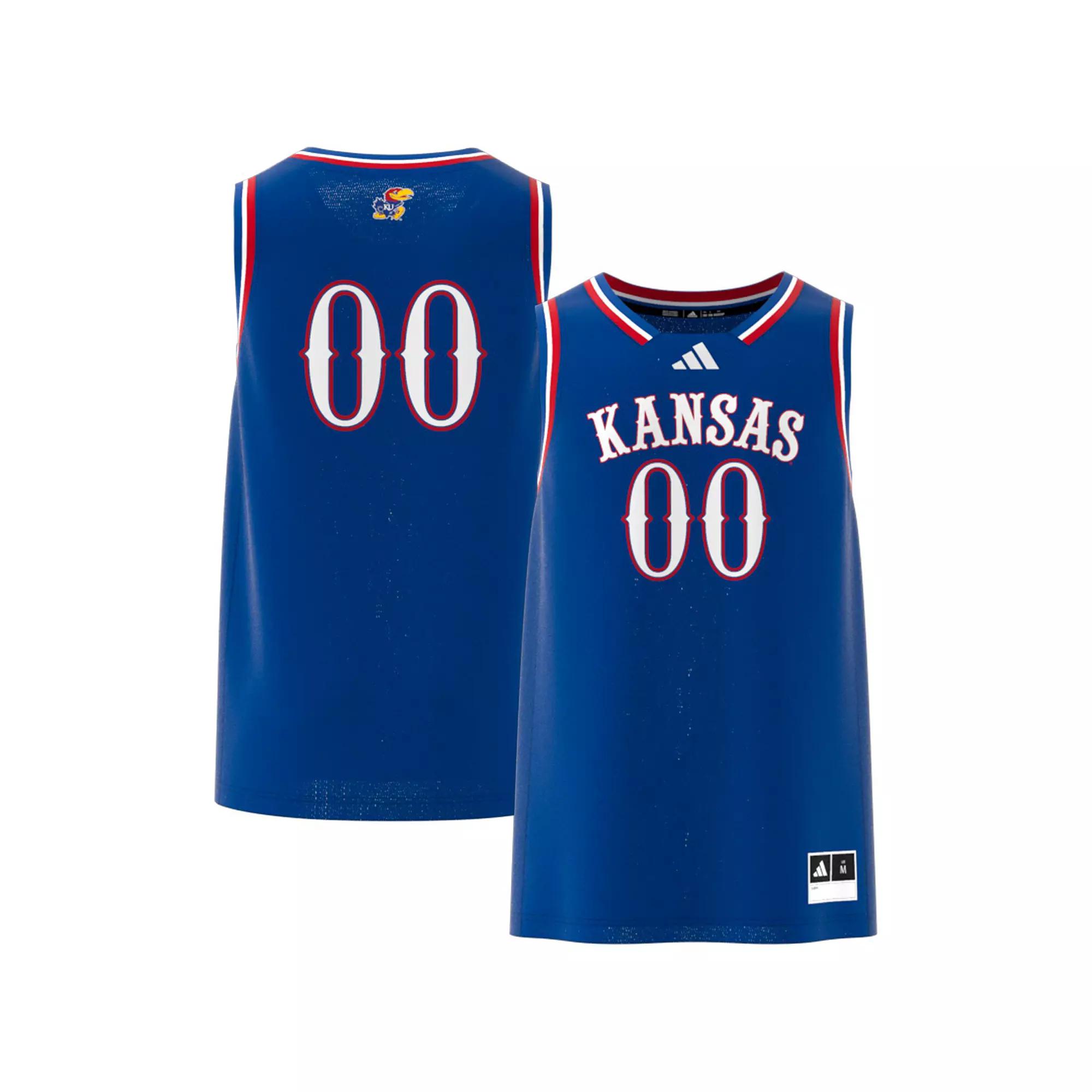 Men's adidas #00 Royal Kansas Jayhawks Swingman Jersey,  Product Image