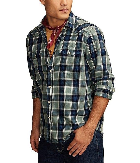 Lucky Brand Indigo Western Long Sleeve Shirt Product Image