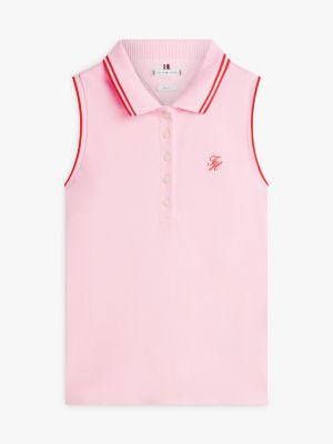 Slim Fit Sleeveless Script Monogram Polo Product Image