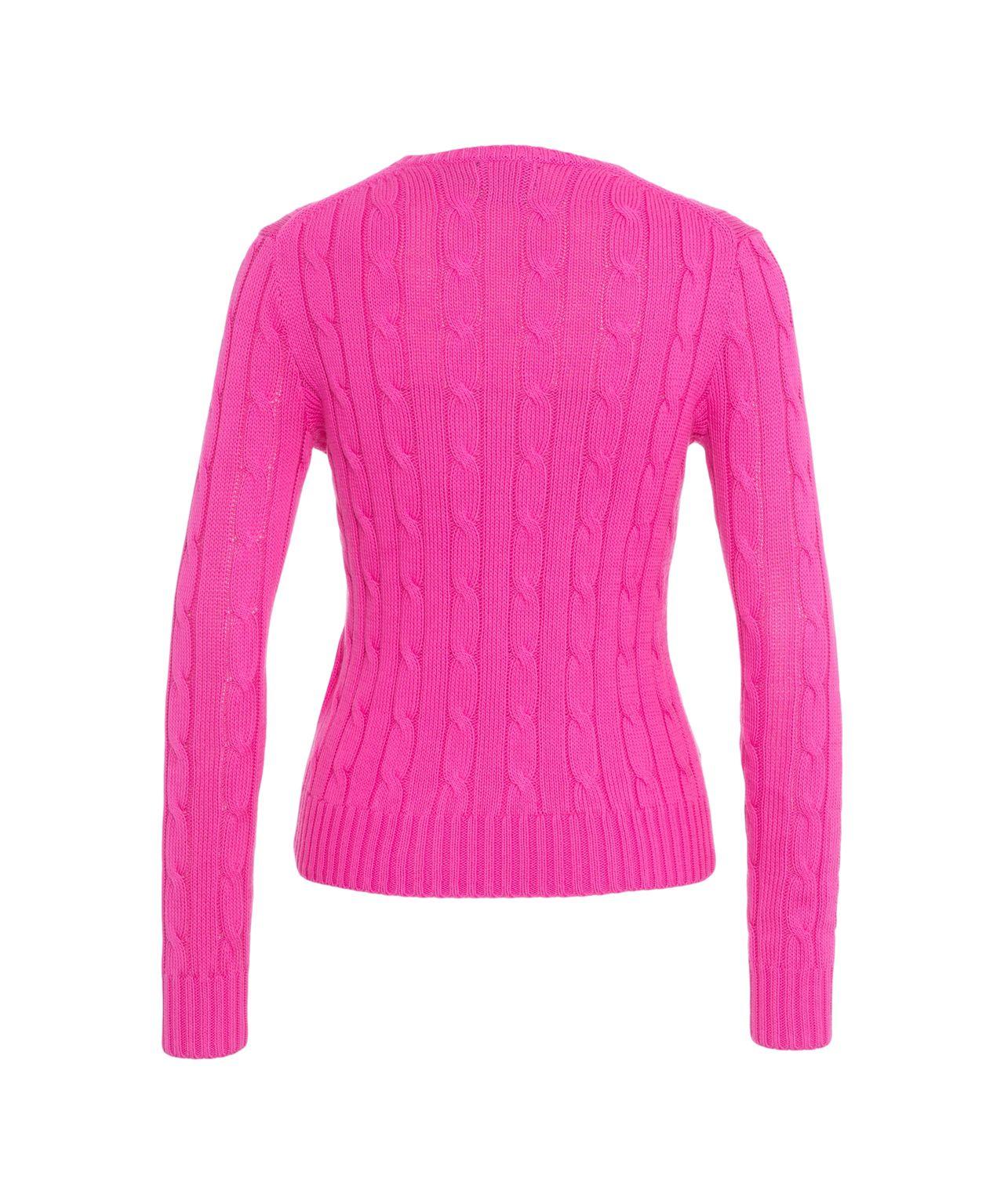 Cable knit sweater with logo embroidery Product Image