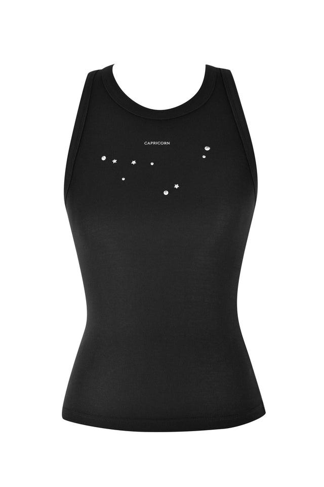 CAPRICORN ZODIAC TANK - BLACK Product Image